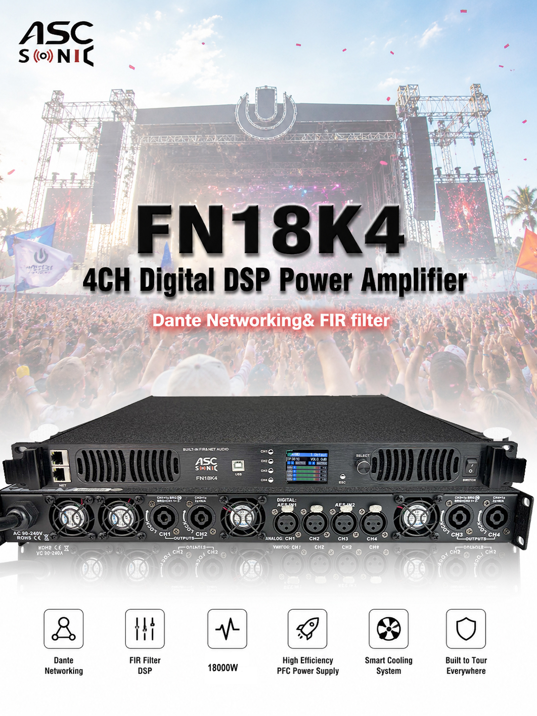 FN18K4 DANTE POWER AMPLIFIER FN18K4 DANTE POWER AMPLIFIER