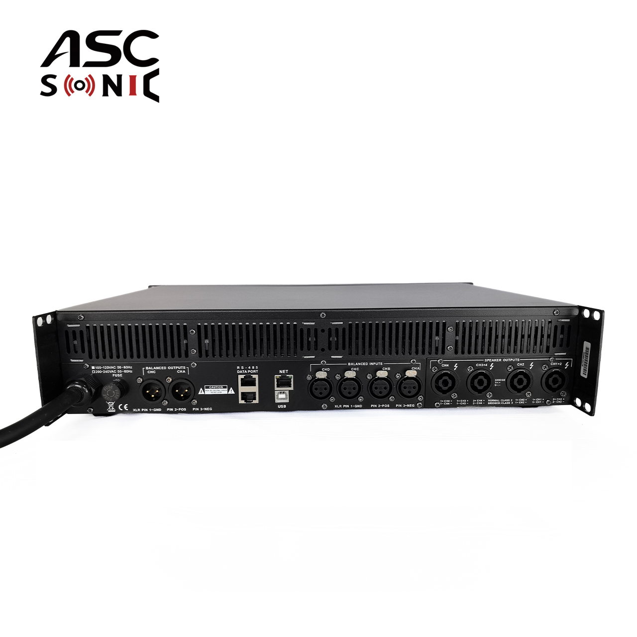 DSP20KQ 4 Channel Class D DSP Subwoofer Amplifier 20000W With Ethernet Control