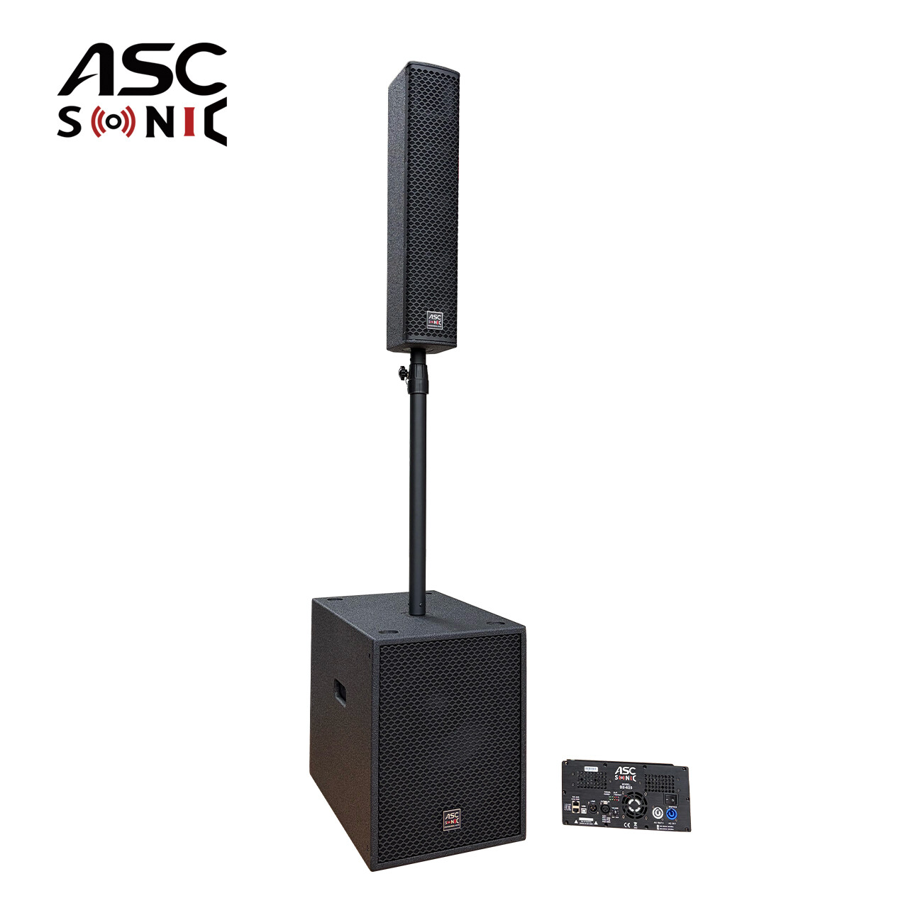 CL45 & CL12A 4x4.5 Inch Self-Powered Compact Column PA Audio Speaker System
