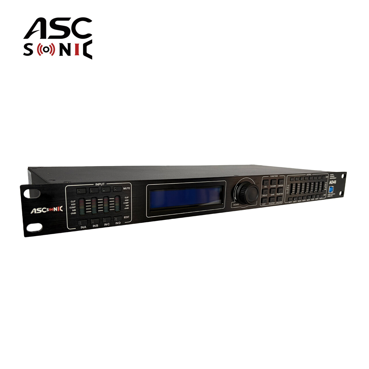 AD48 4 in 8 Out Professional Speaker Voice Processor Digital Audio DSP System Controller