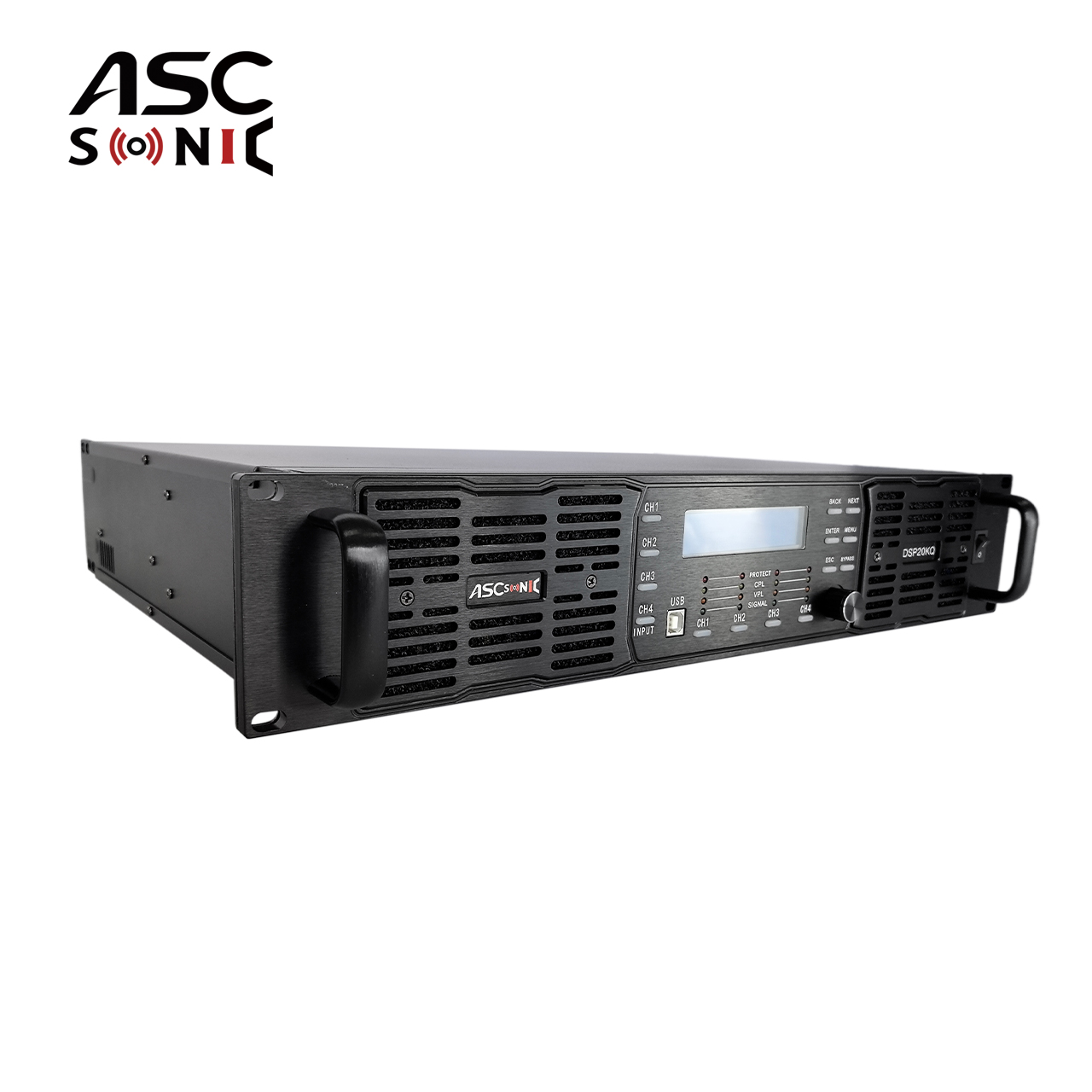 DSP20KQ 4 Channel Class D DSP Subwoofer Amplifier 20000W With Ethernet Control