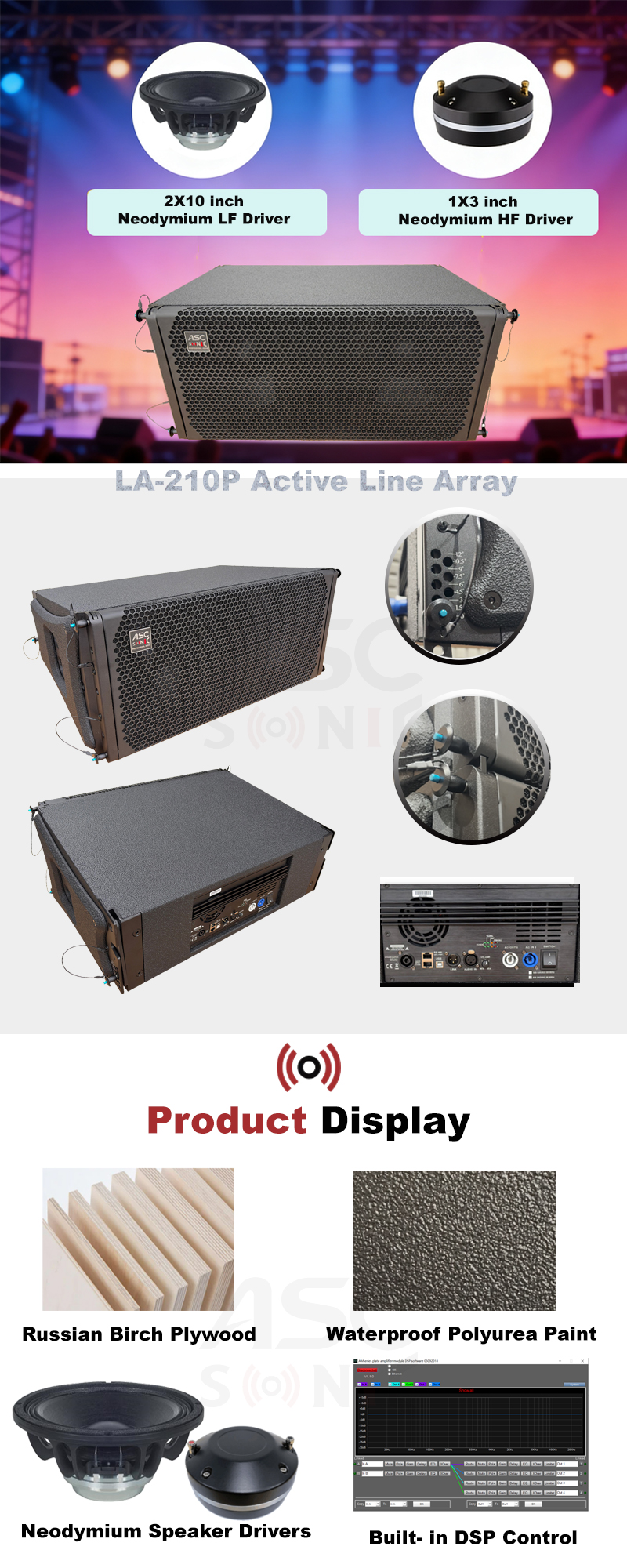 LA210P-dudal-10-inch-active-line-array