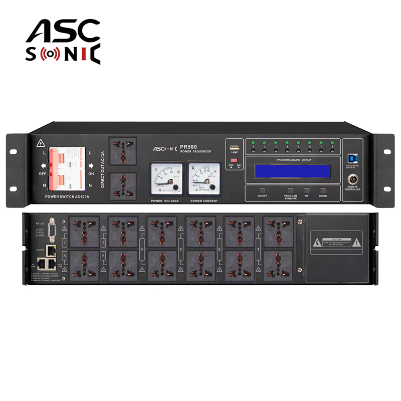 PR580 8 Channel Smart Power Audio Distribution Sequencer 