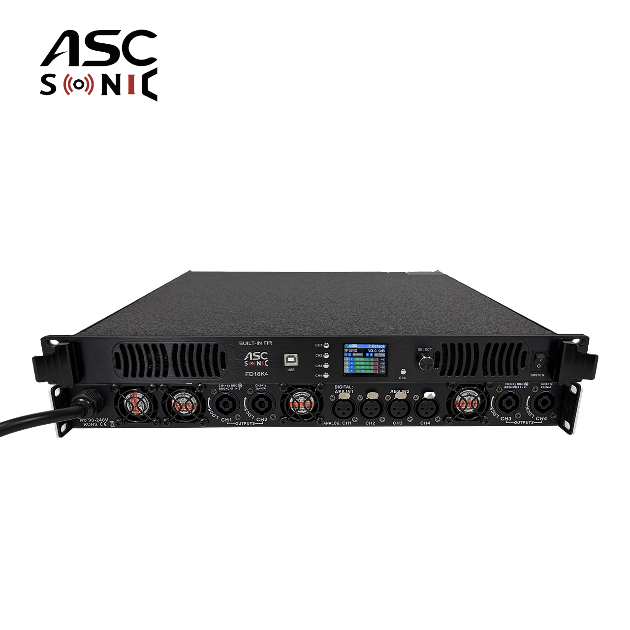 FD18K4 FIR DSP Digital Amplifier 18000W 4 Channel Class D for Professional Audio Systems