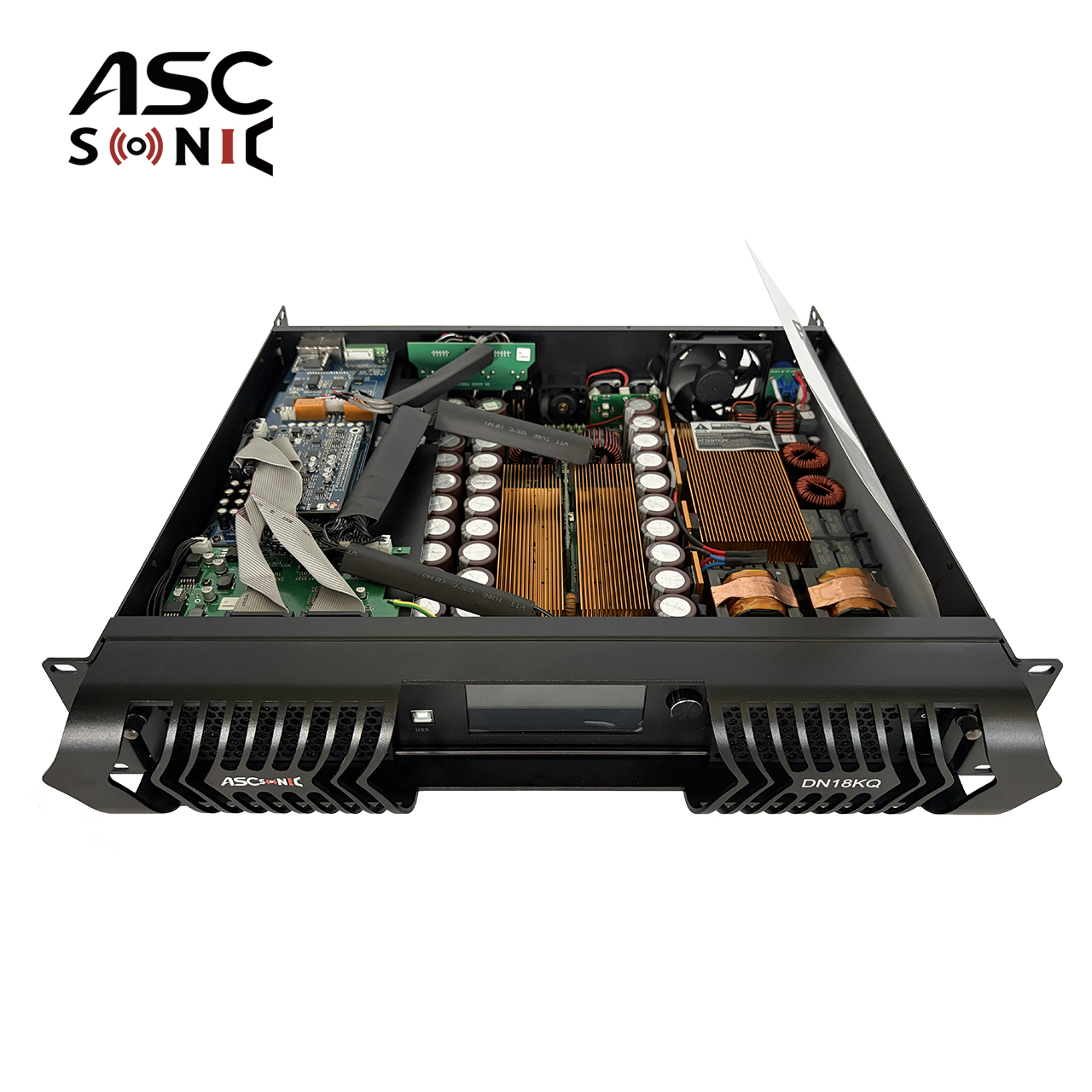DN18KQ 4 Channel Class D Digital Dante Pro Audio Amplifier with Touch Screen