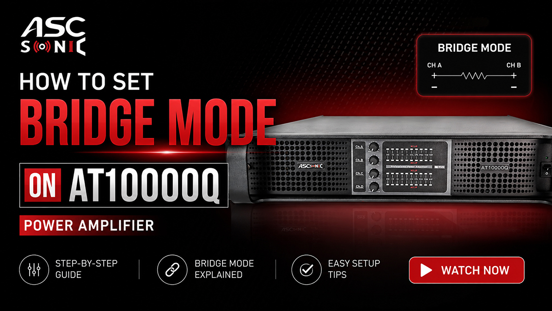 How to set bridge mode on AT10000Q class td amplifier