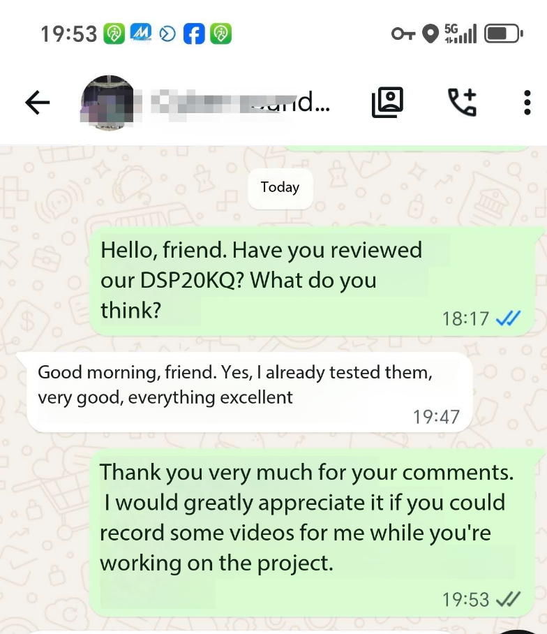 DSP20KQ 4CH DSP Power Amplifier feedback