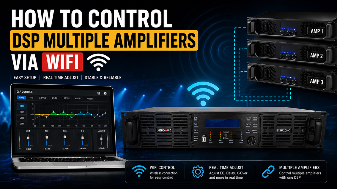 How to control multiple dsp power amplifier via Wi-Fi
