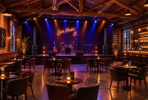 Jazz Bar Sound System Installation in Austria ASCSONIC AUDIO CLT605 & CLB212