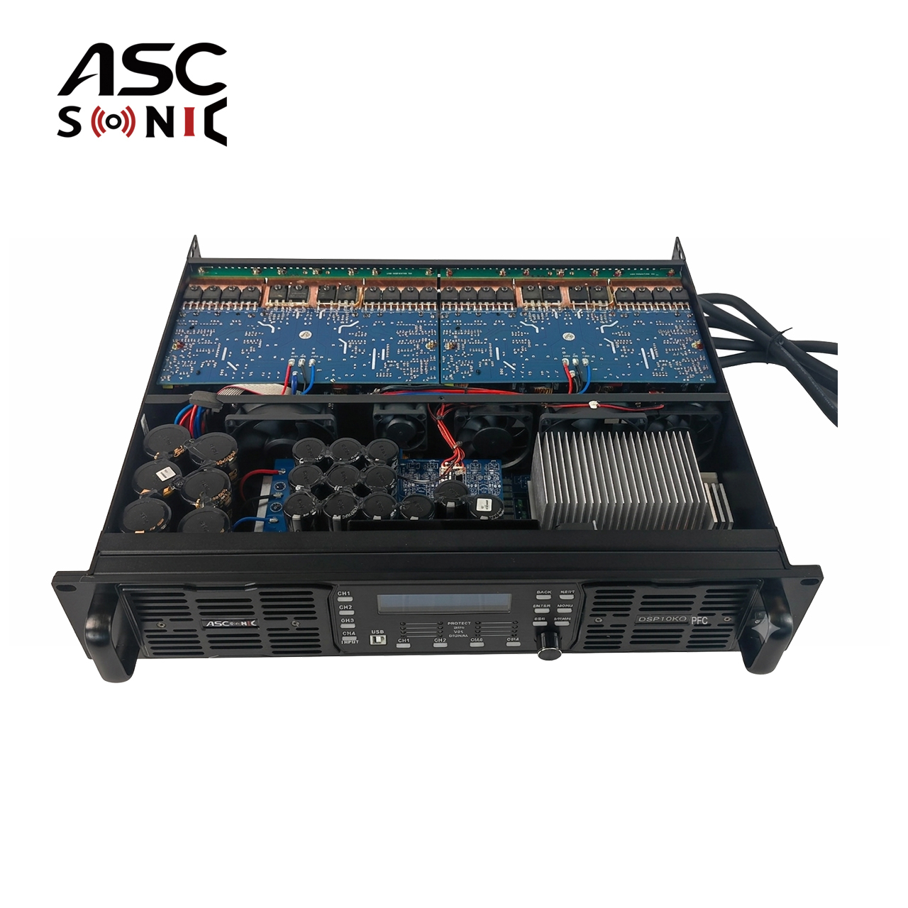 DSP10KQ-PFC 4 Channel 10000W Professional Digital DSP Power Amplifier with Active PFC